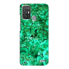 Мраморный чехол на ZTE Blade A72 (VPrint) (Салатный Мрамор)