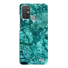 Мраморный чехол на ZTE Blade A72 (VPrint) (Зеленый мрамор)