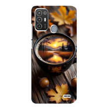 Чохол з унікальним дизайном 'Осінь з кавою' для ZTE Blade A72 – Темна кава