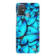 Силиконовый бампер с картинкой животных для ZTE Blade A72 (Крылья бабочек)