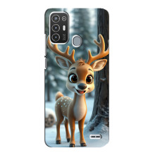 Яскравий чохол для ZTE Blade A72 з Зимові Оленята – Оленятко в лісі