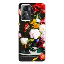 Брендновые Чехлы для ZTE Blade A72s - (PREMIUMPrint) (Nike цветы)