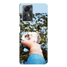 Чехлы с изображением разных животных для ZTE Blade A72s (Ежик на руках)