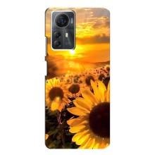 Чехол с Цветами для ZTE Blade A72s (поле подсолнухов)