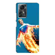 Чехол с принтом Фантастическая четверка для ZTE Blade A72s – Человек-Факел
