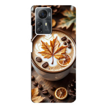 Чехол с уникальным дизайном «Осень с кофе» для ZTE Blade A72s – Пряный кофе