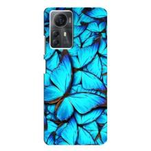 Силиконовый бампер с картинкой животных для ZTE Blade A72s (Крылья бабочек)