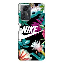 Силиконовый Чехол на ZTE Blade A72s с картинкой Nike – Цветочный Nike