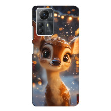 Яскравий чохол для ZTE Blade A72s з Зимові Оленята – Оленятко серед герлянд