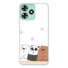 Чохли з зображенням різних тварин на ZTE Blade A73 (Здивовані ведмедики)