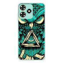 Чохли з принтом СОВИ для ZTE Blade A73 – Зелена сова