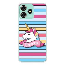 Чехол для ЗТЕ Блейд А73 - (Единорожки - Новинки) (AlphaPrint) (Unicorn)