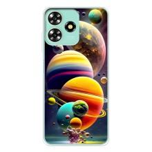 Чехол (ТПУ) с планетами на ZTE Blade A73 – Солнечна система