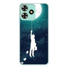 Чехол (ТПУ) с планетами на ZTE Blade A73 – To The moon