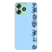 Чехол с принтом Стич на ZTE Blade A73 (Стич фон)