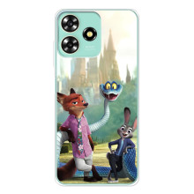 Чехол Зоотрополіс на ZTE Blade A73 – Ник Джуди и змея