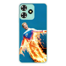 Чехол с принтом Фантастическая четверка для ZTE Blade A73 – Человек-Факел