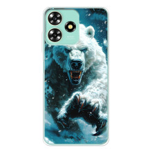 Чехол с картинкой «Хищники» для ZTE Blade A73 – Медведь