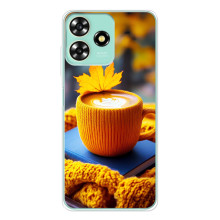 Чохол з унікальним дизайном 'Осінь з кавою' для ZTE Blade A73 – Кава з жовтим