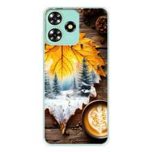 Чохол з унікальним дизайном 'Осінь з кавою' для ZTE Blade A73 – Осінньо-зимове кава