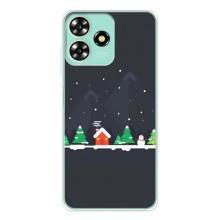 Силіконовий бампер на різдво для ZTE Blade A73 (Місто зимове)