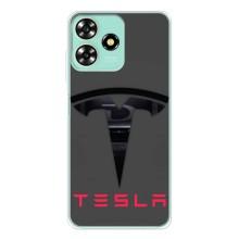 Силіконовий бампер з картинкою машини на ZTE Blade A73 (Logo TESLA)