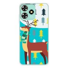 Силіконовий бампер з картинкою звірів для ZTE Blade A73 (Олень із шарфом)