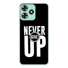 Силиконовый Чехол на ZTE Blade A73 с картинкой Nike (Never Give UP)