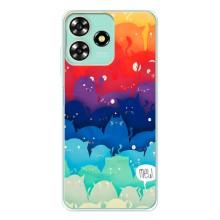 Силиконовый чехол с котиком для ZTE Blade A73 (Mew)