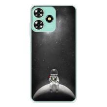 Силиконовый Чехол с принтом "Космонавты" на ZTE Blade A73 – Космонавт романтик