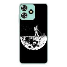 Силиконовый Чехол с принтом "Космонавты" на ZTE Blade A73 – Космонавт