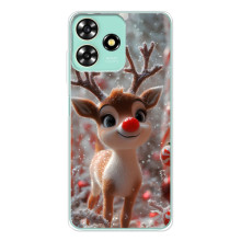Яскравий чохол для ZTE Blade A73 з Зимові Оленята