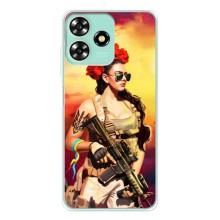 ЗСУ Чехлы (TPU) для ZTE Blade A73 – Женщина солдат