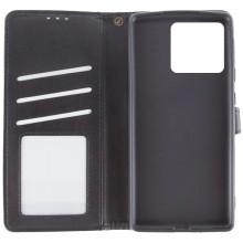 Кожаный чехол-книжка GETMAN Gallant (PU) для ZTE Blade A75 4G – Черный