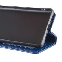 Кожаный чехол-книжка GETMAN Gallant (PU) для ZTE Blade A75 4G – Синий