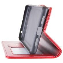 Кожаный чехол-книжка GETMAN Gallant (PU) для ZTE Blade A75 4G – Красный