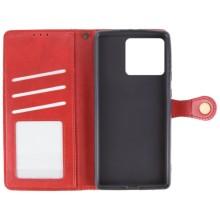 Кожаный чехол-книжка GETMAN Gallant (PU) для ZTE Blade A75 4G – Красный