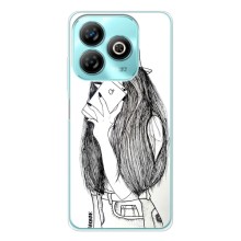 Чехол с печатью для ZTE Blade A75 - (Мода) (AlphaPrint) (Фото девочки)