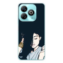 Чехол с печатью для ZTE Blade A75 - (Мода) (AlphaPrint) (Красивая девочка)