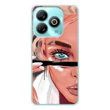 Чехол с печатью для ZTE Blade A75 - (Мода) (AlphaPrint) (Макияж)