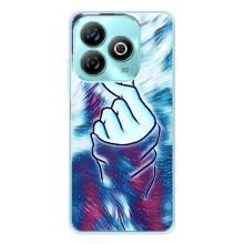 Чехол с принтом для ZTE Blade A75 (AlphaPrint - Знак сердечка)
