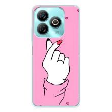 Чехол с принтом для ZTE Blade A75 (AlphaPrint - Знак сердечка)