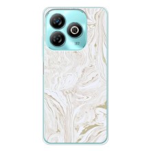 Мраморный чехол на ZTE Blade A75 (VPrint) (Белый мрамор)