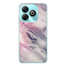 Мраморный чехол на ZTE Blade A75 (VPrint) (Пурпурный Мрамор)