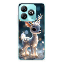 Яскравий чохол для ZTE Blade A75 з Зимові Оленята – Блискуче оленятко