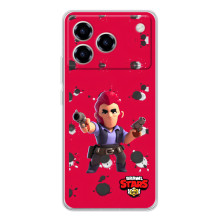 Бампер (ТПУ) с принтом Brawl Stars на Блейд А76 – Кольт на красном