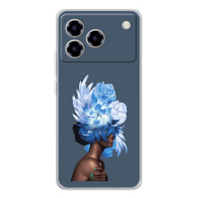 Чехлы (ART) Цветы на ZTE Blade A76 (VPrint) (Цветы на голове)