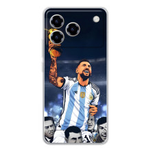 Чехлы для ZTE Blade A76 (Leo чемпион) (AlphaPrint) (Месси с кубком)