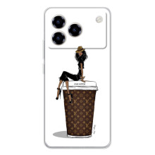 Чехлы Луи Витон для ZTE Blade A76 (AlphaPrint - LOUIS VUITTON) (кофе LOUIS VUITTON)