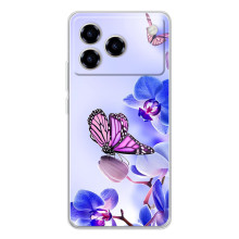 Чехлы с Цветами для ZTE Blade A76 (VPrint) (Бабочка на цветочке)